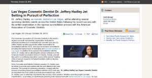 Dr. Hadley Pursues Cosmetic Dentistry Accreditation for AACD